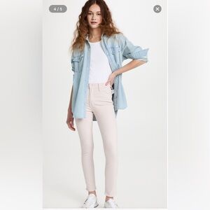 MOTHER Jeans The Dazzler Hover in‎ Date Night Pale Peach Womens 26 Straight EUC